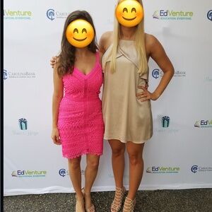 Elegant champagne dress- fashion nova